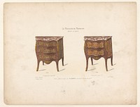 Twee commodes (1878 - in or after 1904) by anonymous, Victor Léon Michel Quétin, Victor Léon Michel Quétin and Victor Léon Michel Quétin
