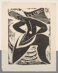 Ex libris van Gianni Mantero (1907 - 1985) by Erna Levy Friedländer