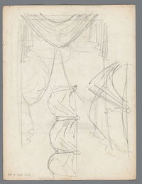 Delen van draperieën (c. 1860 - c. 1899) by anonymous