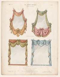 Spiegels met draperieën (c. 1885 - c. 1895) by Léon Laroche, Eugène Maincent, Becquet and Eugène Maincent