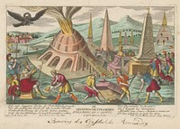 Bouw van Egyptische piramdes (1709 - 1762) by Gottfrid Pfaunz, Johan Claude Sarro and Johann Georg Merz