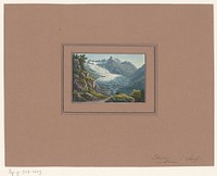 Gezicht op de Rhônegletsjer (1800 - 1899) by anonymous