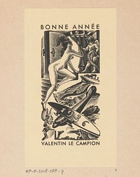 Nieuwjaarswens van Valentin le Campion (1936) by Valentin le Campion