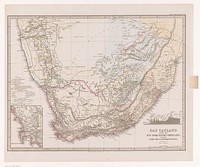 Kaart van Zuid-Afrika met de voormalige Kaapkolonie (1862) by anonymous, Hermann Berghaus, Justus Perthes uitgeverij and Friedrich von Stülpnagel