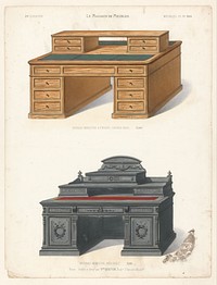 Twee grote bureaus (in or before 1878 - in or after 1904) by anonymous, Victor Léon Michel Quétin, Victor Léon Michel Quétin and Victor Léon Michel Quétin