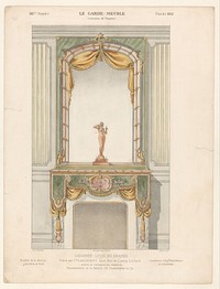 Haard met draperieën in de Lodewijk XV-stijl (in or before 1895 - in or after 1910) by Chanat, weduwe Eugène Maincent, Monrocq and weduwe Eugène Maincent