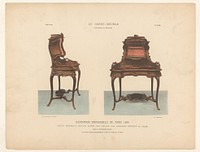 Bureau in de Lodewijk XV-stijl (1889) by anonymous, Michel Berthaud and Eugène Maincent
