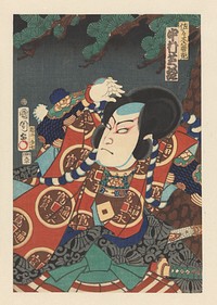 Nakamura Shikan as Sasaki Tôzaemon (1865) by Toyohara Kunichika, Ôta Tashichi and Maruya Heijirô