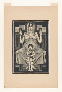 Symbolische voorstelling: moederschap (1919) by Henk Schilling