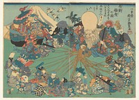 Trekken van een juiste lot (c. 1808 - in or before 1861) by Utagawa Kuniyoshi