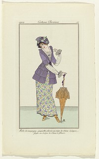 Journal des Dames et des Modes, 1912, Costumes Parisiens, no. 11: Robe de campagn (...) (1912) by anonymous