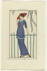 Journal des Dames et des Modes, 1912, Costumes Parisiens, no. 15: Tobe de plag (...) (1912) by anonymous