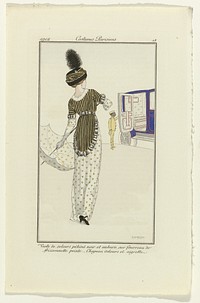 Journal des Dames et des Modes, Costumes Parisiens, 1912, No. 18 : Veste de velours (...) (1912) by Fernand Siméon and anonymous