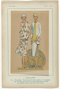 Très Parisien, 1925, No. 6, pl. 19: Créations ANNA. -FRAICHEUR (1925) by G P Joumard and Bertaux