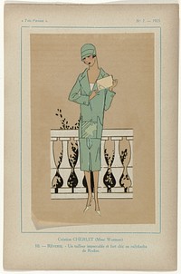 Très Parisien, 1925,  No. 7, Pl. 10:  Création CHERUIT  - RÊVERIE (1925) by G P Joumard