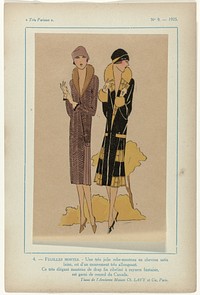 Très Parisien, 1925, No. 9, Pl. 4: - FEUILLES MORTES (1925) by G P Joumard