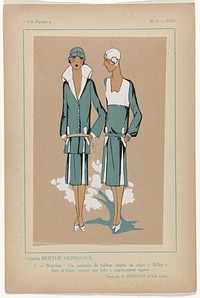 Très Parisien, 1926, No.  2, Pl. 7: Création BERTHE HERMANCE - NADINE (1926) by G P Joumard