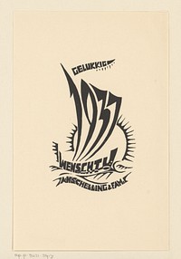 Nieuwjaarswens voor 1937 van Ir. A.H. Schelling en familie (1936) by Adrianus Hermanus Schelling