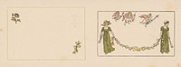 Vijf proefdrukken voor de Almanack for 1887 (in or before 1886) by anonymous and Kate Greenaway