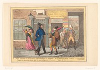 Twee Fransen in London (1822) by George Cruikshank and George Humphrey
