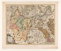 Kaart van het graafschap Zutphen (1682 - 1720) by anonymous, Nicolaes Visscher II, weduwe Nicolaes Visscher II and Staten Generaal