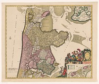 Kaart van Noord-Holland en een deel van Friesland (1693 - before 1719) by anonymous, Jacob de la Feuille and Staten van Holland en West Friesland