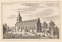Gezicht op de kerk te Sloterdijk (1663 - 1664) by Jacob van Meurs, Jacob van Meurs and Joachim Nosche