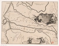 Historische kaart van Nederland met de gebieden van de Bataven en Friezen (1725) by Jan Goeree, Jan Goeree and Menso Alting