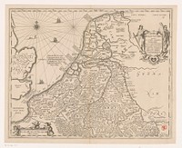 Kaart van Nederland in de Romeinse tijd (1644 - 1680) by Pieter van der Keere, Abraham Ortelius and Johannes Janssonius