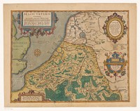 Historische kaart van de Nederlanden (1584) by anonymous, Abraham Ortelius, Hugo Favolius and Stadsbestuur Antwerpen