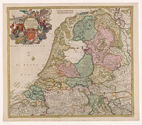Kaart van de Republiek der Zeven Verenigde Nederlanden (c. 1696) by Justus Danckerts, Justus Danckerts and Staten van Holland en West Friesland
