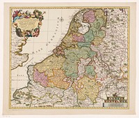 Kaart van de Zeventien Provinciën (1704) by anonymous and Pieter Schenk I