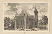 Gezicht op de Oude Kerk te Alphen aan den Rijn (1714 - 1728) by François van Bleyswijck, François van Bleyswijck, Hendrik van Damme II and Daniel van Damme