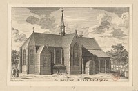 Gezicht op de Nieuwe Kerk te Alphen aan den Rijn (1714 - 1728) by François van Bleyswijck, François van Bleyswijck, Hendrik van Damme II and Daniel van Damme