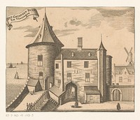 Gezicht op de Beurs te Vlissingen (1696) by anonymous, Johannes Meertens and Abraham van Someren