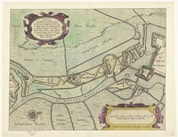 Loopgraven van het Staatse leger vanaf het fort Sint-Anthonie tot aan de stad, tijdens het beleg van Den Bosch, 1629 (1629 - 1630) by anonymous, Jacques Prempart and Henricus Hondius