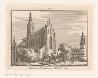 Gezicht op de kerk en het stadhuis te Hulst, 1739 (1746 - 1792) by Hendrik Spilman and Abraham de Haen II