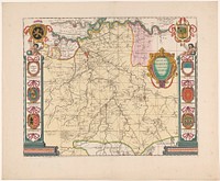 Kaart van de Meierij van 's-Hertogenbosch (1695 - 1711) by anonymous, Willebordus van der Burcht, Pieter Schenk I, Gerard Valck and Staten van Holland en West Friesland