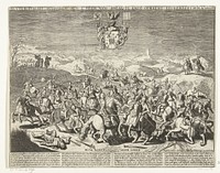 Slag van Lekkerbeetje, 1600 (1650 - 1699) by anonymous, Joannes van Doetechum II, Sebastiaen Vrancx and Wilhelmus Koning