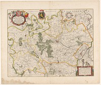 Kaart van het kwartier van Brussel, onderdeel van het hertogdom Brabant (1642 - 1664) by anonymous, Michael van Langren, Willem Janszoon Blaeu and Johannes Willemszoon Blaeu