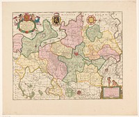Kaart van het kwartier van Brussel, onderdeel van het hertogdom Brabant (1680 - 1711) by anonymous, Michael van Langren, Pieter Schenk I and Gerard Valck