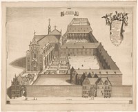 Gezicht op het Karmelietenklooster te Antwerpen (1727 - 1734) by Reynier Blokhuysen, Christiaan van Lom and Gerard Block