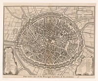 Plattegrond van Brugge (1751 - 1762) by Isaac Basire