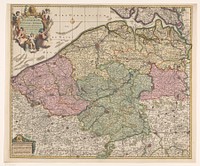 Kaart van het graafschap Vlaanderen (1678 - 1719) by anonymous, Jacob de la Feuille and Staten van Holland en West Friesland