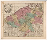 Kaart van het graafschap Vlaanderen (1726 - 1750) by anonymous and Reinier Ottens I  and Josua