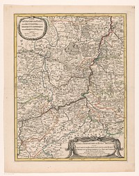 Kaart van het prinsbisdom Luik (1692) by anonymous, Guillaume Sanson, Adrien Sanson, Alexis Hubert Jaillot and Lodewijk XIV koning van Frankrijk