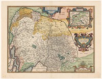 Kaart van Brabant (1592) by anonymous, Officina Plantiniana, Abraham Ortelius, Hadrianus Marsselarius and Matthias van Oostenrijk Rooms Duits keizer