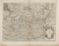 Kaart van Brabant (1745) by Henri Liébaux fils, Charles Louis Simonneau, Guillaume Delisle, Guillaume Delisle, Philippe Buache and Lodewijk XV koning van Frankrijk