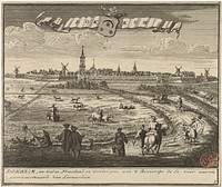 Gezicht op Dokkum (1702 - 1725) by Jacob Folkema and Abraham Allard