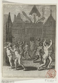 Naaktlopers te Amsterdam, 1535 (1657 - 1659) by anonymous, anonymous and Barend Dircksz